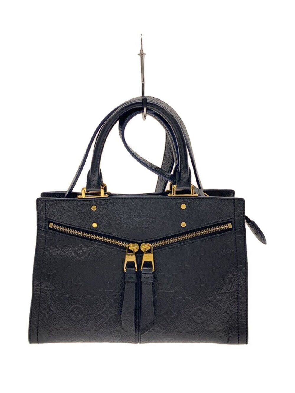 LOUIS VUITTON Zipped Handbag Monogram Empreinte Black Cowhide Black